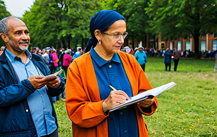 Ethnographic Research**

A sociologist with a notepad, fully clothed in modest field attire, observing a vibrant community event outdoors, capturing cultural details. Natural pose, well-formed hands, proper finger count, perfect anatomy, correct proportions. Safe for work, appropriate content, family-friendly, professional documentary photography.

**