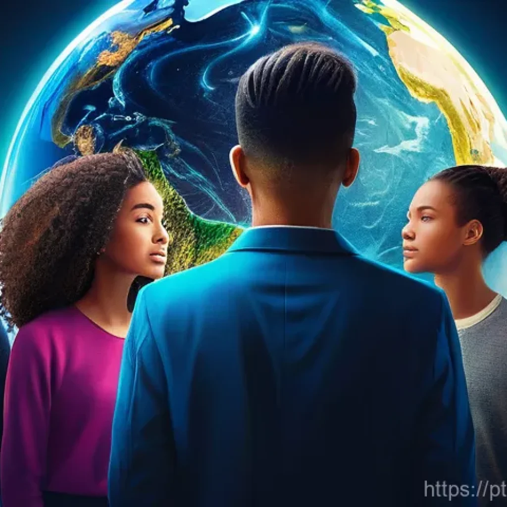 사회적 운동과 글로벌 연대 - **Prompt:** A visually rich and inspiring image depicting diverse individuals from across the globe,...