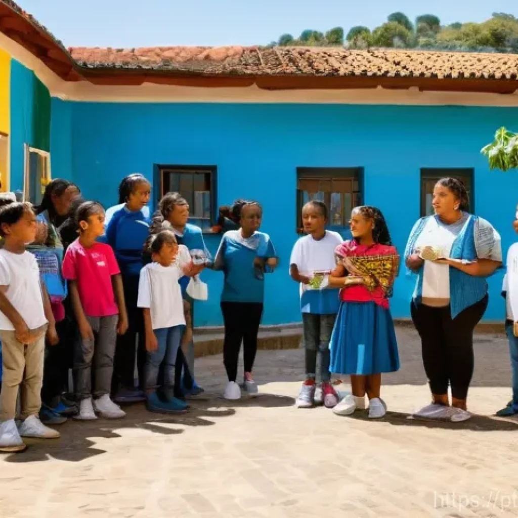 사회적 정의와 시민사회 - **Prompt 1: Empowering Education for a Brighter Future**
    "A vibrant, wide-angle shot of a divers...