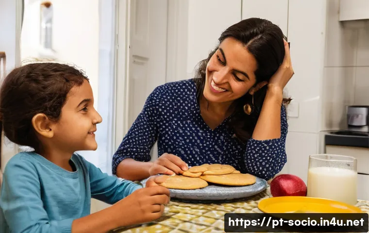 사회제도와 가족구조 - A Resilient Portuguese Single Mother and Her Children**
A vibrant, candid photograph of a Portuguese...