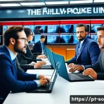 사회적 담론과 프레이밍 효과 - A detailed newsroom scene showing a diverse group of journalists and editors discussing a breaking n...